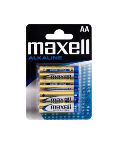 Maxell Long-Life Alkaline AA / LR6 Batterien - 4 Stück