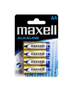 Maxell Long-Life Alkaline AA / LR6 Batterien - 4 Stück
