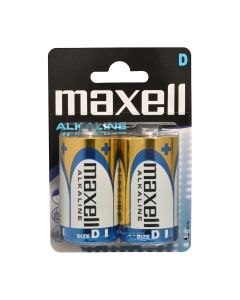 Maxell Long-Life Alkaline D / LR20 Batterien - 2 Stück.