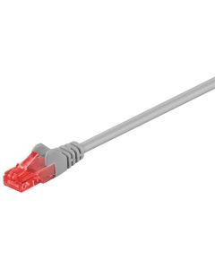CAT 6 Patchkabel, U/UTP, grau, 0,25m
