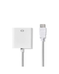 NEDIS, HDMI kabel   HDMI Stik   VGA Hun   1080p   Nikkelplateret   0.20 m   Lige   PVC   Hvid   Blister