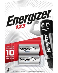 Energizer Lithium Foto / Alarm CR123 Batterien (2 Stk. Packung)