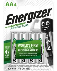 Energizer Recharge Power Plus AA / NH15 2000mAh Batteries (4 Stück Packung)