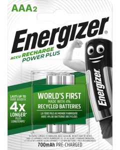 Energizer Wiederaufladbare Power Plus AAA / HR03 700mAh Batterien - 2 Stück