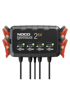 Noco Genius 2X4 Batterieladegerät für 6V und 12V 8000mA (Nass, Gel, MF, CA, EFB, AGM & Lithium-Ionen)