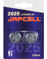 JAPCELL Lithium CR2025 Batterien - 2 Stück Packung