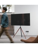 TV-Bodenständer Stativ, Holzoptik, Kabelfixierung, 40" - 65" - Holzoptik & Kabelmanagement